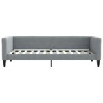vidaXL Denná posteľ s rozkladacou posteľou bledosivá 90x200 cm látka – Obrázok 7