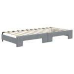 vidaXL Denná posteľ s rozkladacou posteľou bledosivá 90x200 cm látka – Obrázok 8