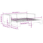 vidaXL Denná posteľ s rozkladacou posteľou bledosivá 90x200 cm látka – Obrázok 11
