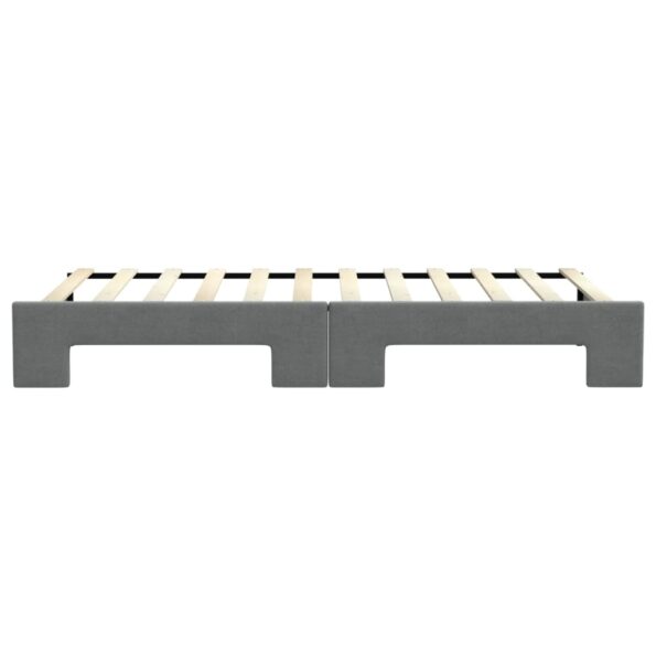 vidaXL Denná posteľ s rozkladacou posteľou tmavosivá 90x200 cm látka – Obrázok 9