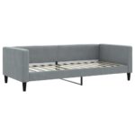 vidaXL Rozkladacia denná posteľ so zásuvkami bledosivá 90x200 cm látka – Obrázok 6