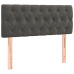 vidaXL Posteľný rám boxspring s matracom tmavosivý 90x200 cm zamat – Obrázok 6