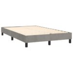 vidaXL Posteľný rám boxsping s matracom bledosivý 120x200 cm zamat – Obrázok 4