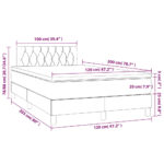 vidaXL Posteľný rám boxsping s matracom bledosivý 120x200 cm zamat – Obrázok 7