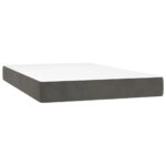 vidaXL Posteľný rám boxspring s matracom tmavosivý 90x190 cm zamat – Obrázok 5