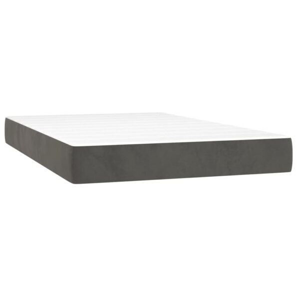 vidaXL Posteľný rám boxspring s matracom tmavosivý 90x190 cm zamat – Obrázok 5