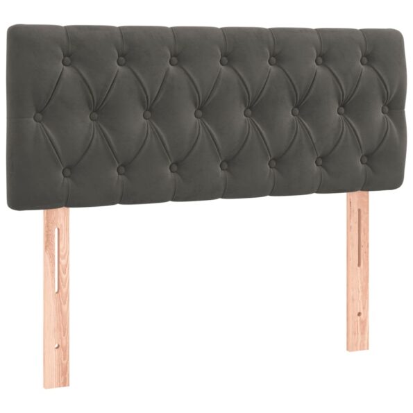 vidaXL Posteľný rám boxspring s matracom tmavosivý 90x190 cm zamat – Obrázok 6