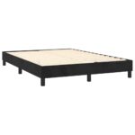 vidaXL Posteľný rám boxspring s matracom čierny 140x200 cm zamat – Obrázok 4