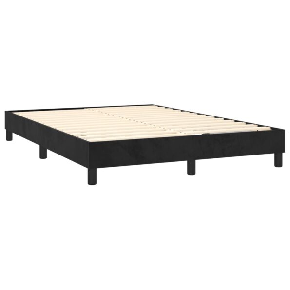 vidaXL Posteľný rám boxspring s matracom čierny 140x200 cm zamat – Obrázok 4