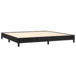 vidaXL Posteľný rám boxspring s matracom čierny 200x200 cm zamat – Obrázok 4
