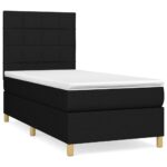 vidaXL Posteľný rám boxspring s matracom čierny 80x200 cm látka – Obrázok 2