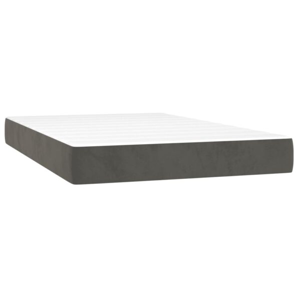 vidaXL Posteľný rám boxspring s matracom tmavosivý 90x190 cm zamat – Obrázok 5
