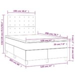 vidaXL Posteľný rám boxspring s matracom tmavosivý 90x190 cm zamat – Obrázok 6
