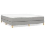 vidaXL Boxspring posteľ s matracom bledosivá 180x200 cm látka – Obrázok 2