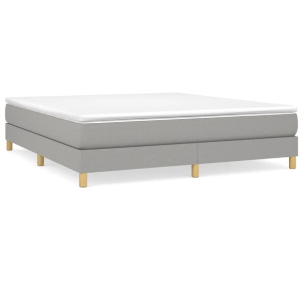 vidaXL Boxspring posteľ s matracom bledosivá 180x200 cm látka – Obrázok 2