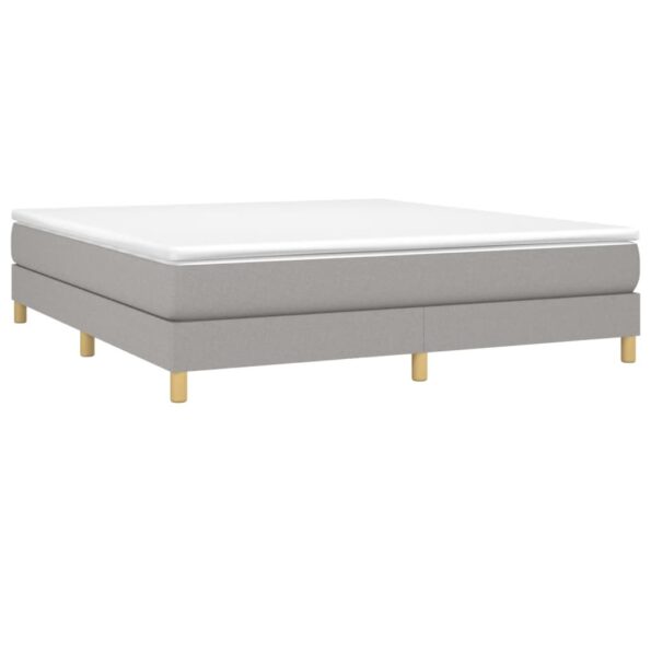 vidaXL Boxspring posteľ s matracom bledosivá 180x200 cm látka – Obrázok 3