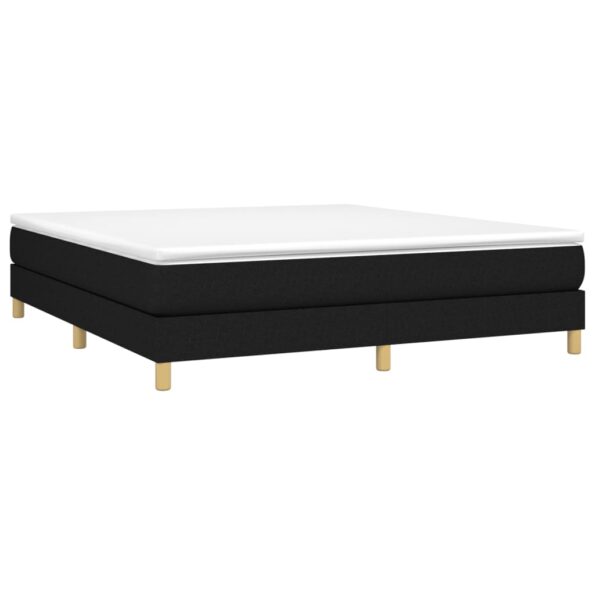 vidaXL Posteľný rám boxspring s matracom čierny 180x200 cm látka – Obrázok 3