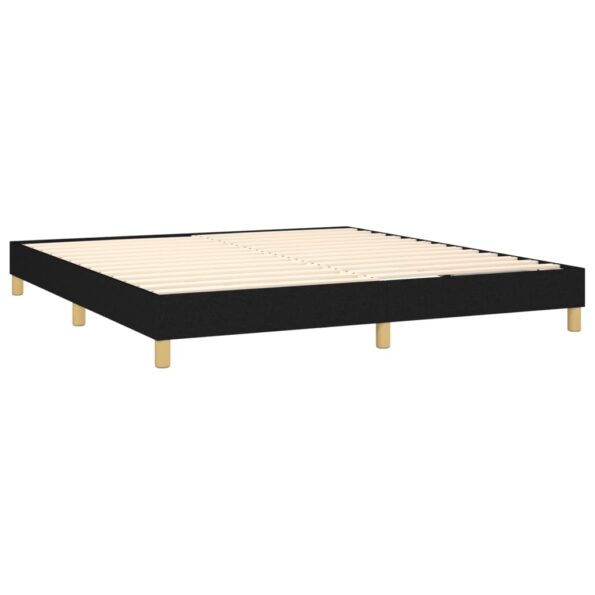 vidaXL Posteľný rám boxspring s matracom čierny 180x200 cm látka – Obrázok 4