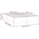 vidaXL Posteľný rám boxspring s matracom čierny 140x200 cm látka – Obrázok 10