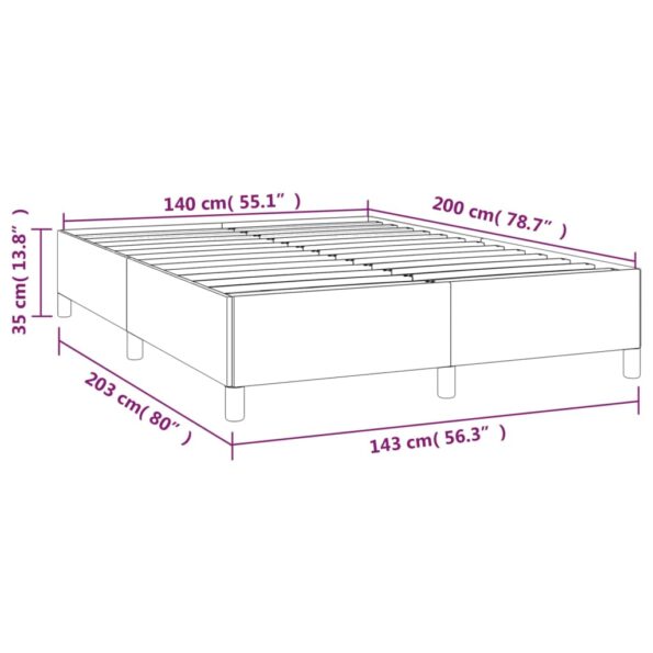 vidaXL Posteľný rám boxspring s matracom čierny 140x200 cm látka – Obrázok 10