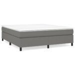 vidaXL Boxspring posteľ s matracom tmavosivá 160x200 cm látka – Obrázok 2