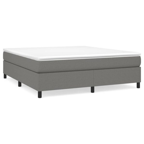 VXL8720845549312_a_en_hd_1.jpg vidaXL Boxspring posteľ s matracom tmavosivá 160x200 cm látka – Obrázok 2