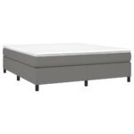 vidaXL Boxspring posteľ s matracom tmavosivá 160x200 cm látka – Obrázok 3