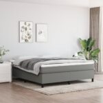 vidaXL Boxspring posteľ s matracom tmavosivá 160x200 cm látka