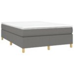vidaXL Boxspring posteľ s matracom tmavosivá 140x200 cm látka – Obrázok 3