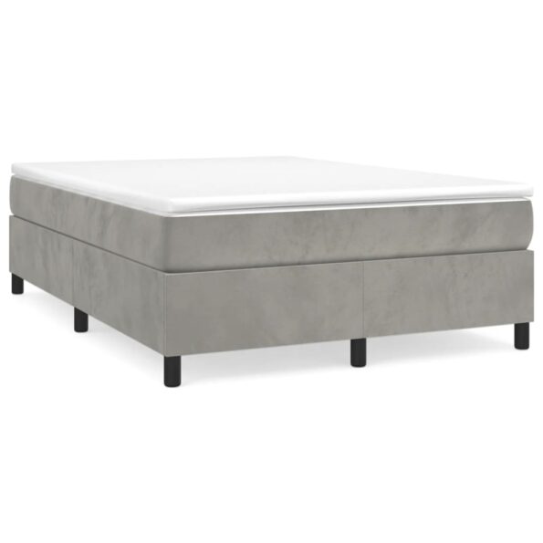 VXL8720845551803_a_en_hd_1.jpg vidaXL Posteľný rám boxsping s matracom bledosivý 140x200 cm zamat – Obrázok 2