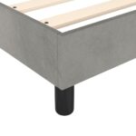 vidaXL Posteľný rám boxsping s matracom bledosivý 140x200 cm zamat – Obrázok 7