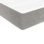 vidaXL Posteľný rám boxsping s matracom bledosivý 140x200 cm zamat – Obrázok 8