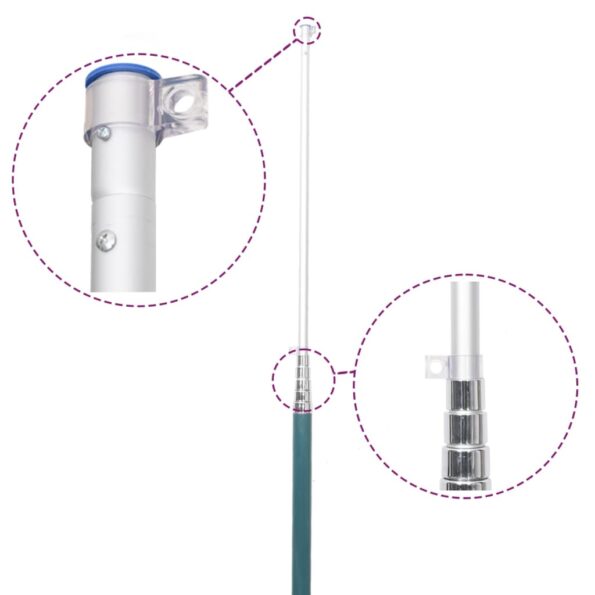 vidaXL Európska vlajka a tyč 5,55 m hliník – Obrázok 5