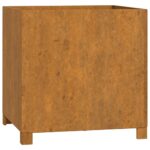 vidaXL Kvetináč s nohami hrdzavý 50x50x50 cm korténová oceľ – Obrázok 2