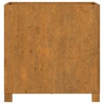vidaXL Kvetináč s nohami hrdzavý 50x50x50 cm korténová oceľ – Obrázok 5