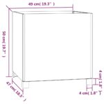 vidaXL Kvetináč s nohami hrdzavý 50x50x50 cm korténová oceľ – Obrázok 8
