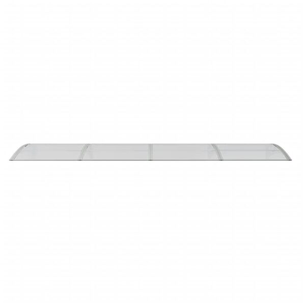 vidaXL Vchodová strieška sivá a priehľadná 350x80 cm polykarbonát – Obrázok 3