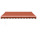 vidaXL Automatická zaťahovacia markíza, oranžová a hnedá 3,5x2,5 m – Obrázok 3