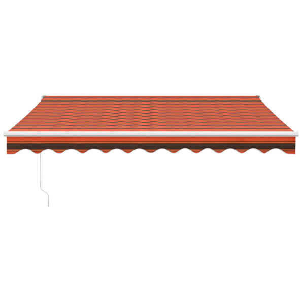 vidaXL Automatická zaťahovacia markíza, oranžová a hnedá 3,5x2,5 m – Obrázok 3