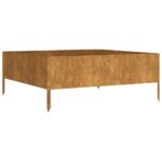 vidaXL Vyvýšený záhradný záhon 100x100x41 cm cortenová oceľ – Obrázok 2