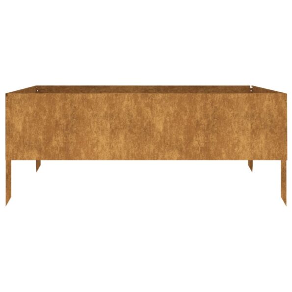 vidaXL Vyvýšený záhradný záhon 100x100x41 cm cortenová oceľ – Obrázok 3