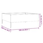 vidaXL Vyvýšený záhradný záhon 100x100x41 cm cortenová oceľ – Obrázok 6