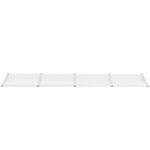 vidaXL Vchodová strieška, sivá a priehľadná 396x90 cm polykarbonát – Obrázok 3