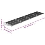 vidaXL Vchodová strieška, sivá a priehľadná 396x90 cm polykarbonát – Obrázok 6