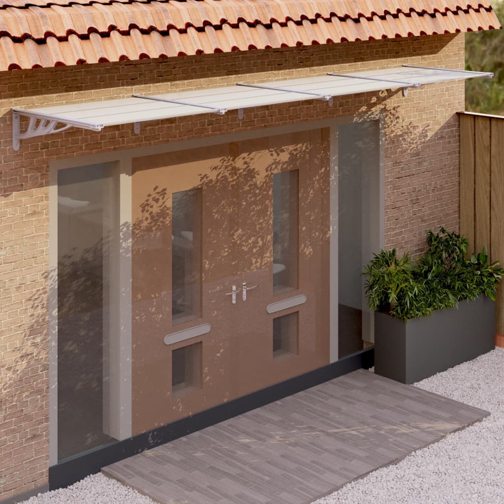 VXL8720845720629_m_en_hd_1.jpg vidaXL Vchodová strieška, sivá a priehľadná 396x90 cm polykarbonát – Obrázok 1