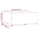 vidaXL Obal na záhradný nábytok 16 očiek 250x250x90 cm štvorcový – Obrázok 8