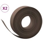 vidaXL Záhradné obruby 2 ks hnedé 10 m 15 cm polyetylén – Obrázok 2