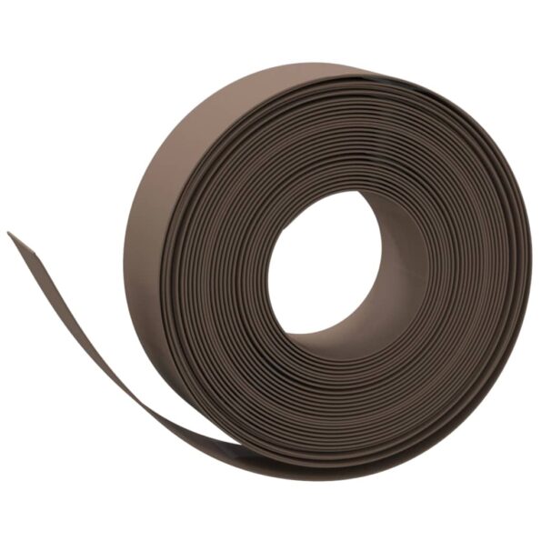 vidaXL Záhradné obruby 2 ks hnedé 10 m 15 cm polyetylén – Obrázok 3