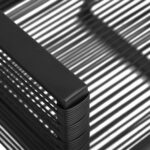 vidaXL 7-dielna záhradná jedálenská súprava čierna PVC ratan – Obrázok 6