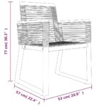 vidaXL 7-dielna záhradná jedálenská súprava čierna PVC ratan – Obrázok 10